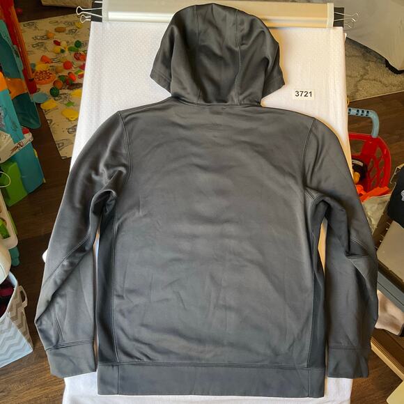 Nike Therma-fit Women Sweatshirt size S Hoodie Hand Warmer Gray Lincoln Trojans - Picture 10 of 10